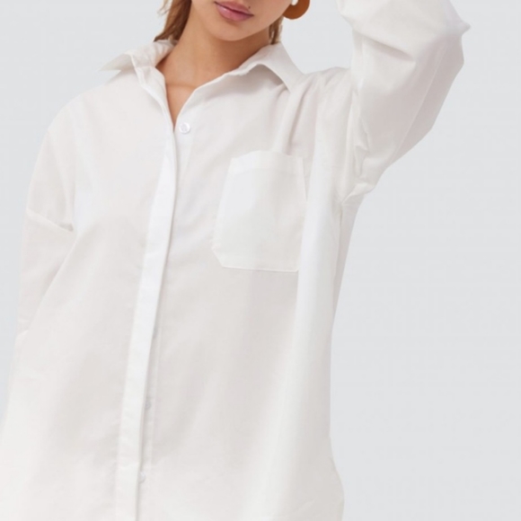 Lamina Apparel Tops - SOLD! White Boyfriend Shirt